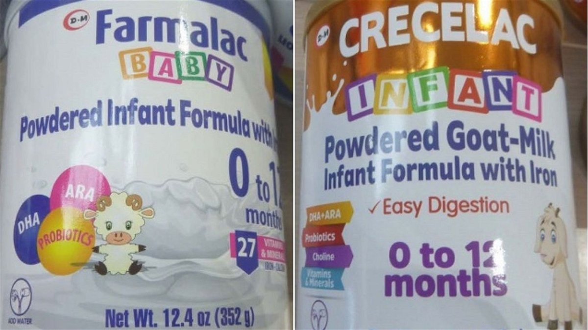Some Crecelac and Farmalac baby formulas have been recalled because they were not in compliance with FDA regulations, the agency says.
