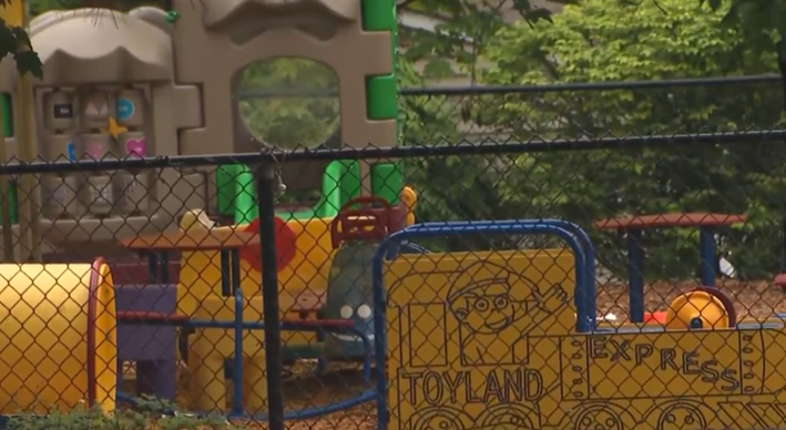 <i>WBZ via CNN Newsource</i><br/>Massachusetts mom says her four-year-old daughter was left outside in the playground at preschool and forgotten about during recess.