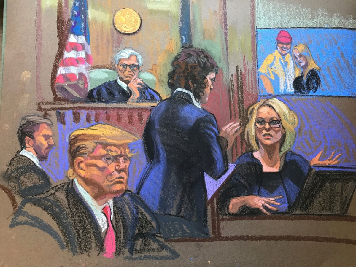 <i>Christine Cornell via CNN Newsource</i><br/>Stormy Daniels is questioned during Donald Trump's hush money trial on Tuesday