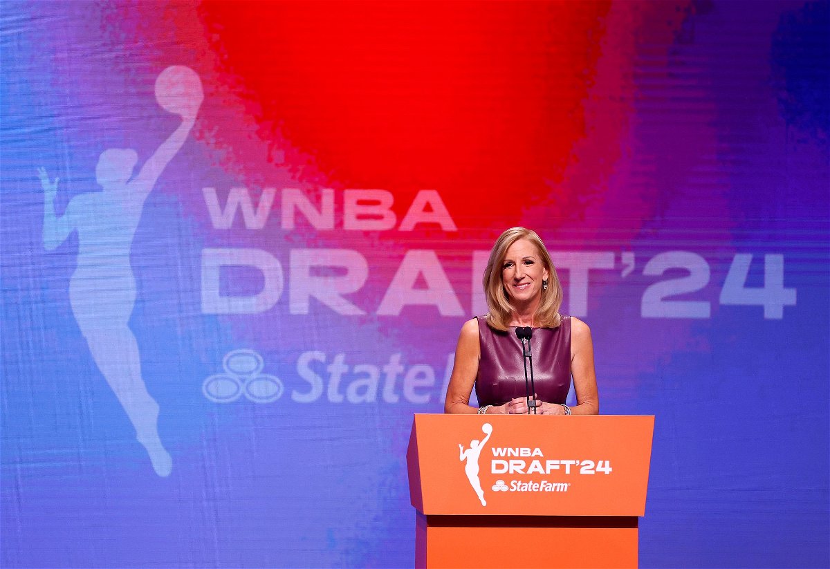 <i>Sarah Stier/Getty Images via CNN Newsource</i><br/>WNBA Commissioner Cathy Engelbert
