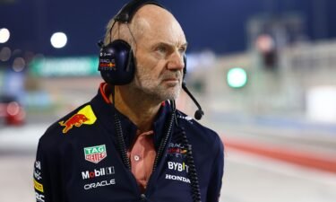 Adrian Newey during day two of Red Bull's preseason testing at Bahrain International Circuit on February 22.