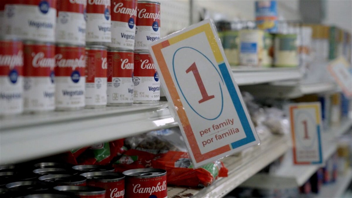 <i>CNN via CNN Newsource</i><br/>Between 300 and 400 households visit the Enfield Food Shelf in Connecticut each week.