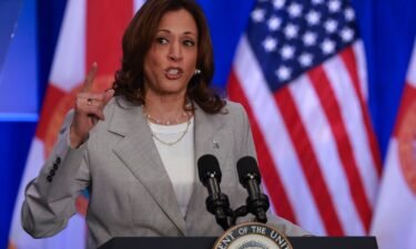 Vice President Kamala Harris speaks about Florida’s new 6-week abortion ban during an event at the Prime Osborn Convention Center on May 1