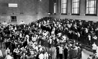 Traders rush as the New York Stock Exchange crashed in October 1929