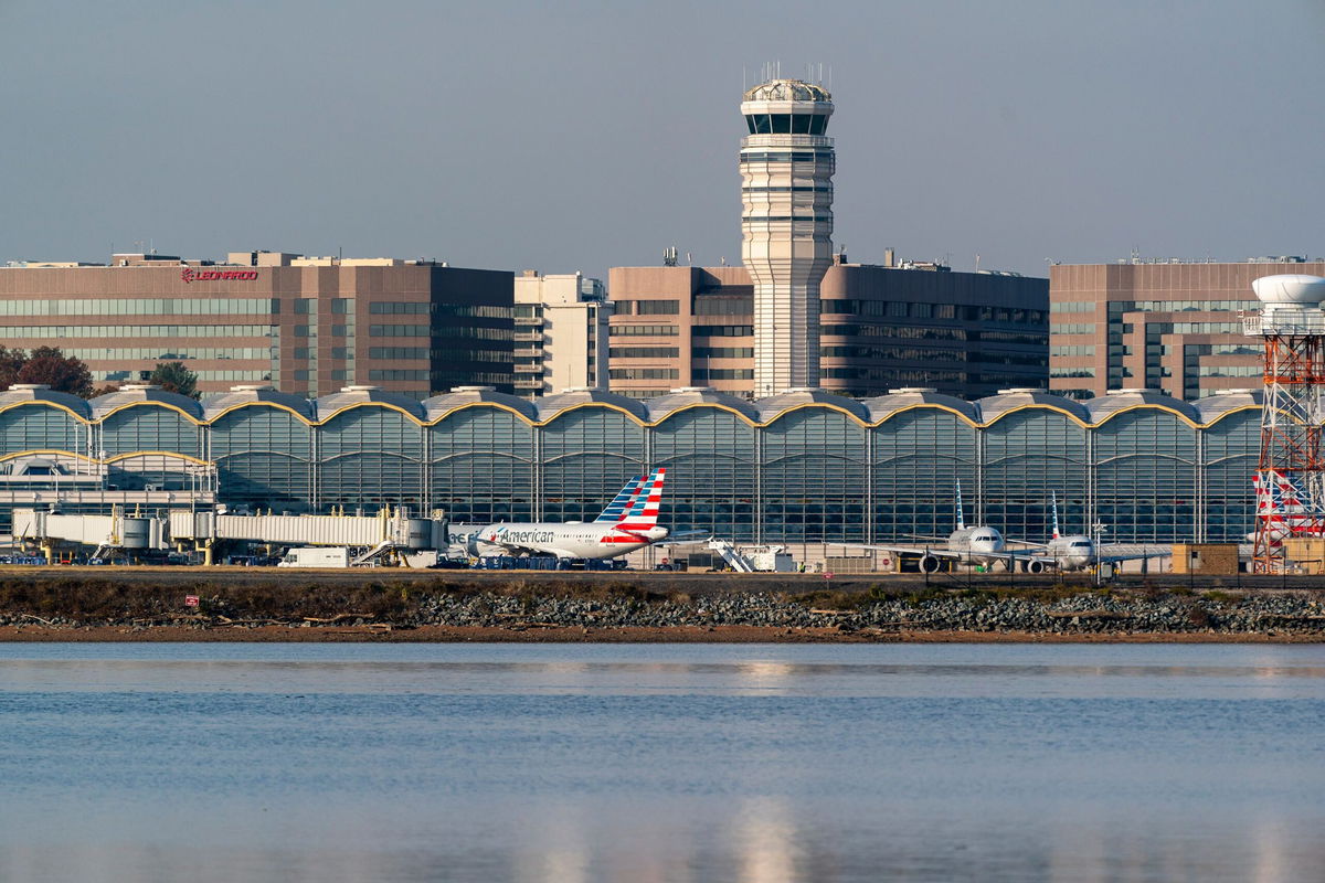 <i>J. Scott Applewhite/AP/FILE via CNN Newsource</i><br/>Passenger planes rest near a terminal at Reagan National Airport in Washington