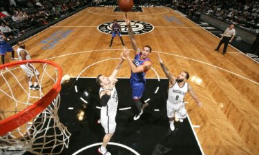 Drew Gordon is seen taking a shot against the Brooklyn Nets while a member of the Philadelphia 76ers in October 2014. Gordon has died at the age of 33.