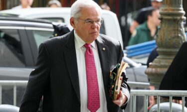 New Jersey Sen. Bob Menendez arrives at federal court in New York City on May 30.