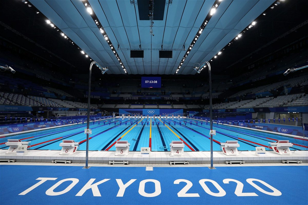 <i>Clive Rose/Getty Images via CNN Newsource</i><br/>Some two dozen swimmers tested positive for banned performance enhancing substance trimetazidine ahead of the Tokyo Olympics.