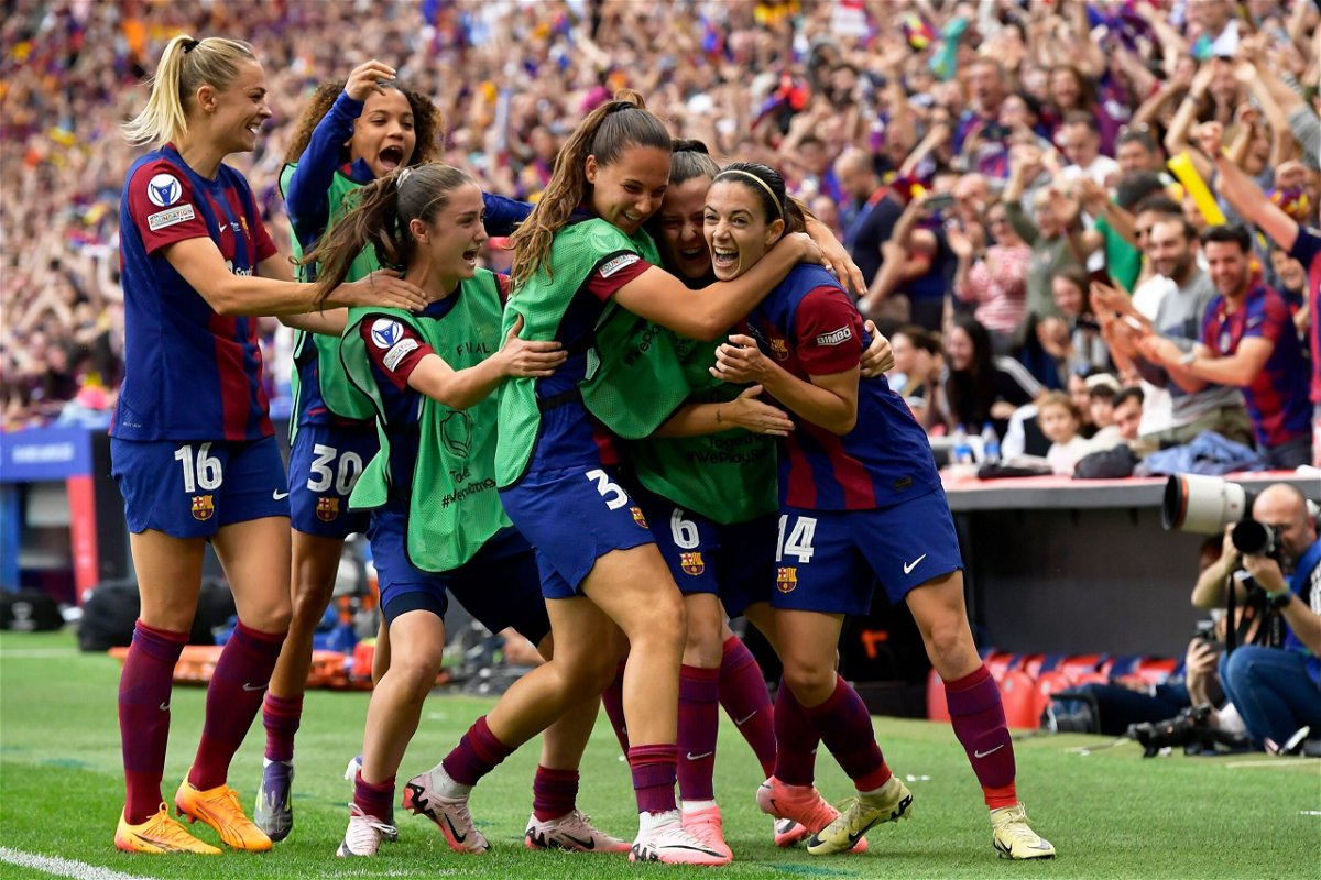 <i>Alvaro Barrientos/AP via CNN Newsource</i><br/>Aitana Bonmatí scored the only goal of the game as Barcelona retained its Women's Champions League title by beating Lyon.