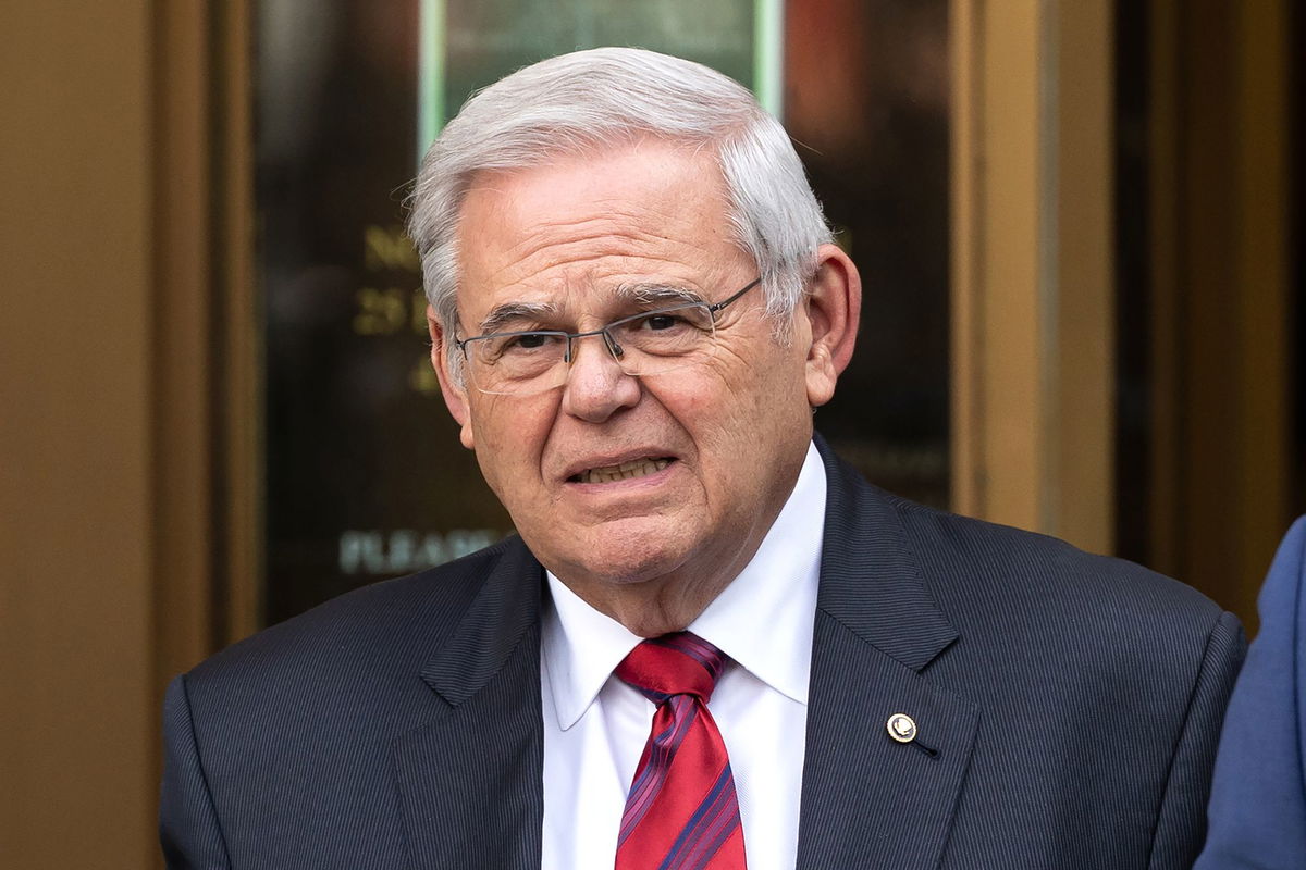 <i>Yuki Iwamura/Bloomberg/Getty Images via CNN Newsource</i><br/>Indicted Democratic Sen. Bob Menendez of New Jersey