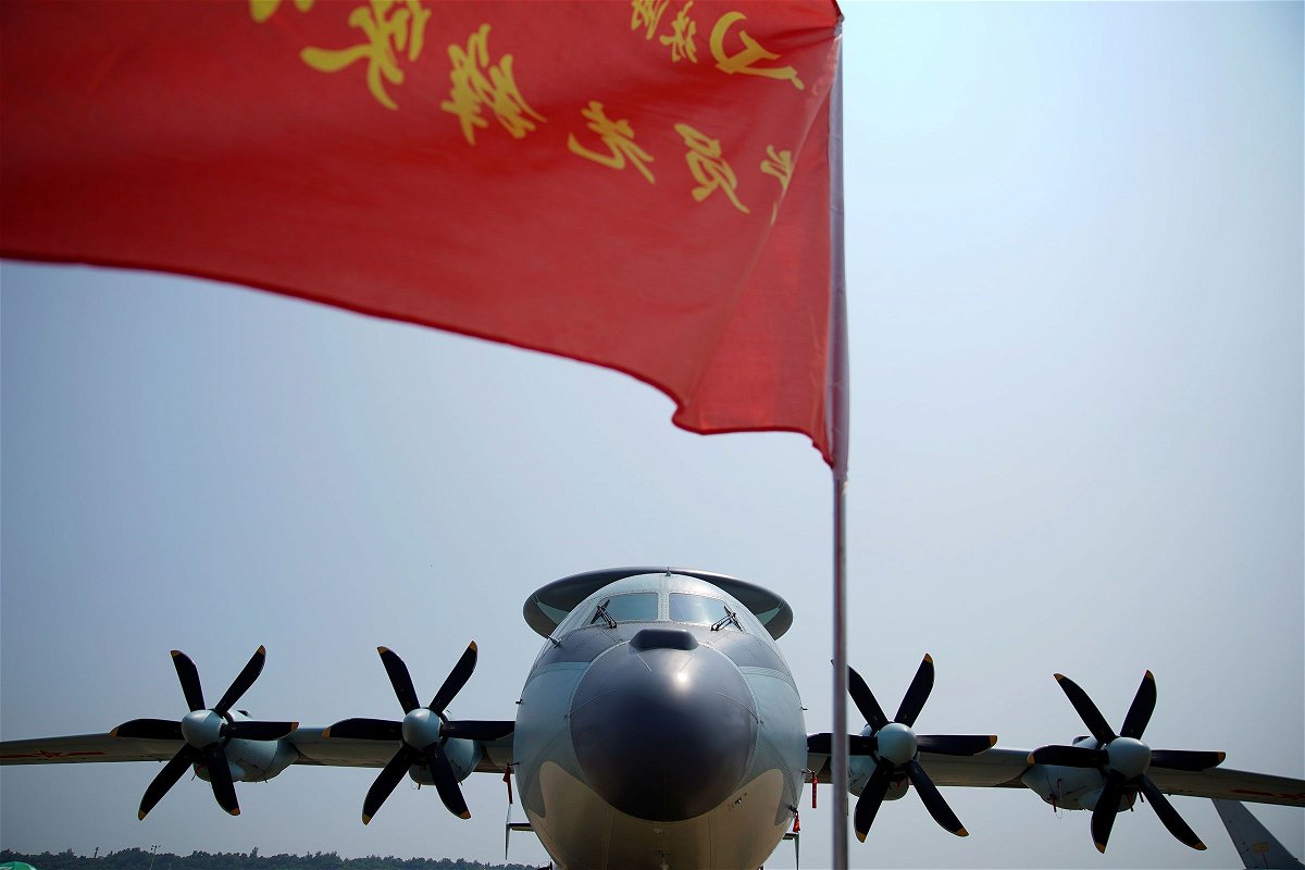 <i>Aly Song/Reuters/File via CNN Newsource</i><br />This 2021 photo shows a Shaanxi KJ-500 early warning aircraft at the China International Aviation and Aerospace Exhibition in Zhuhai