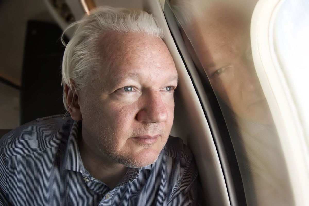 <i>Handout/WikiLeaks via X via CNN Newsource</i><br/>A photo of Julian Assange shared by Wikileaks on X