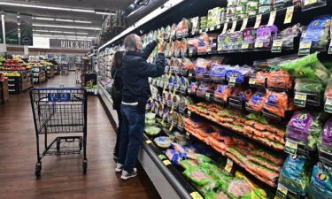 People shop at a supermarket in Montebello