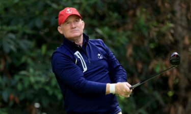 Bensel Jr. plays from the fairway during the 2021 Senior PGA Championship at the Southern Hills Country Club in Tulsa