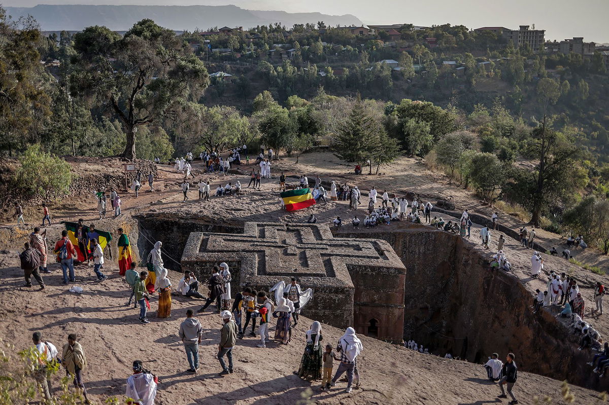 <i>Tiksa Negeri/Reuters via CNN Newsource</i><br/>A choir member sings during the Ethiopian New Year's Eve celebration marking the beginning of the year 2015 on the Ethiopian calendar in Addis Ababa