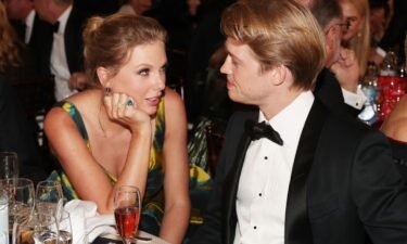 (From left) Taylor Swift and Joe Alwyn are seen here at the 2020 Golden Globe Awards in Beverly Hills.