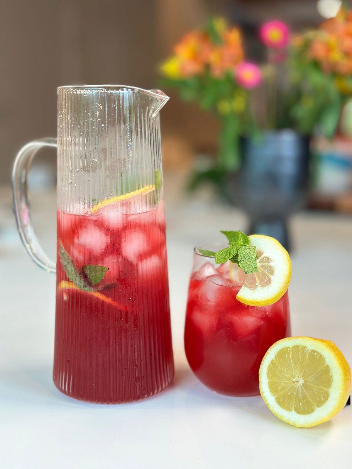 <i>Courtesy Chef Carla Hall via CNN Newsource</i><br/>Chef Carla Hall's drink Hibiscus Ginger Sweet Tea Soda is picturered here.