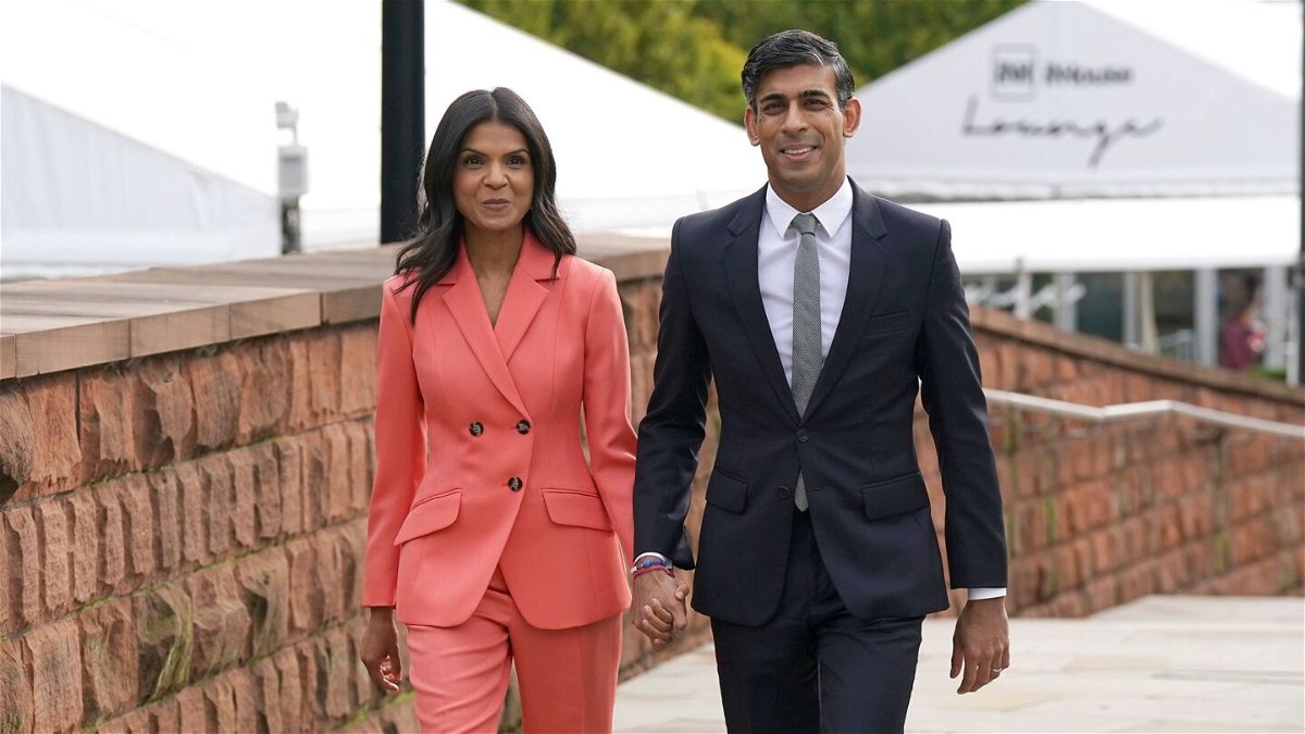<i>Ian Forsyth/Getty Images via CNN Newsource</i><br/>Prime Minister Rishi Sunak and his wife Akshata Murty are among the millionaires set to stay in the UK whatever the outcome of the election on July 4.