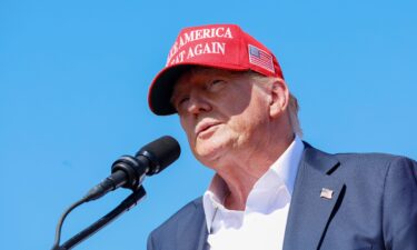 Former President Donald Trump speaks during a rally at Greenbrier Farms on June 28