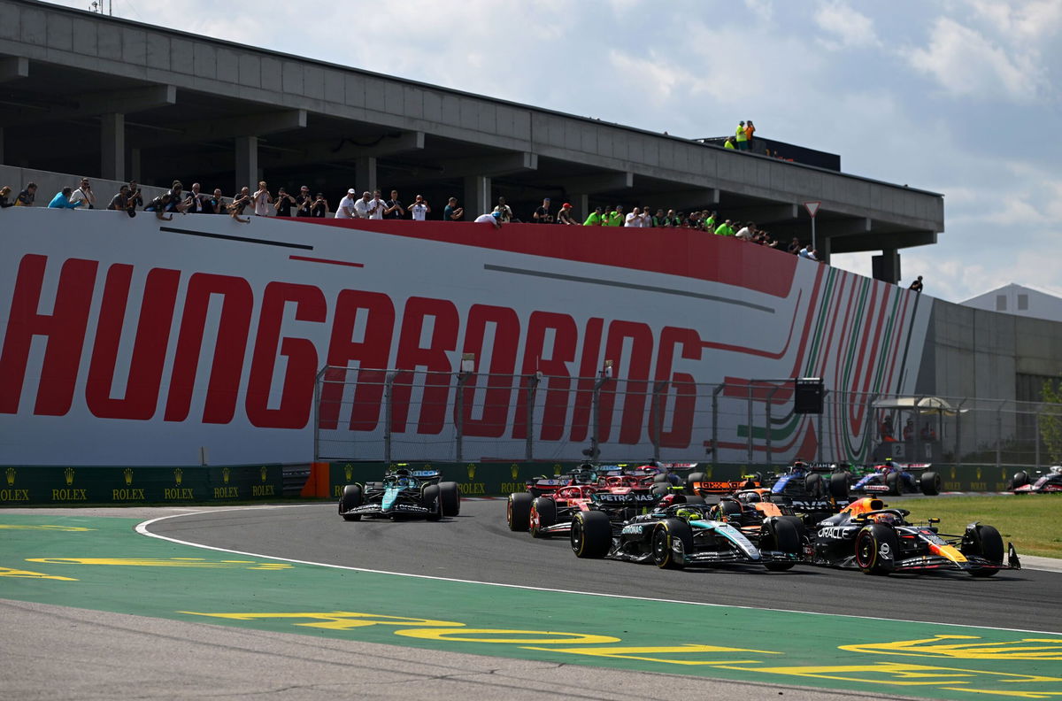 <i>Dean Mouhtaropoulos/Getty Images via CNN Newsource</i><br/>Oscar Piastri celebrates his first F1 Grand Prix victory.