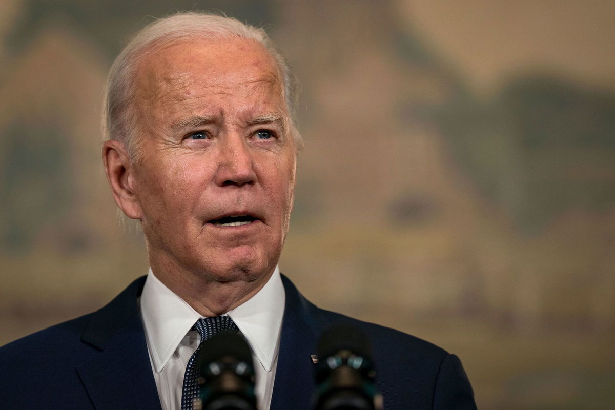 <i>Kent Nishimura/Getty Images via CNN Newsource</i><br/>U.S. President Joe Biden delivers remarks at a news conference at the Filoli Estate in November 2023 in Woodside