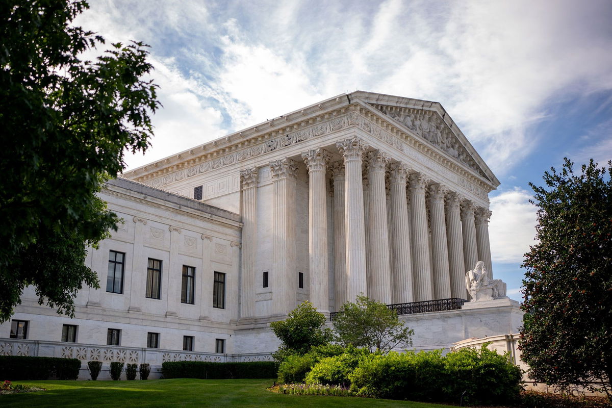 An exterior view of the Supreme Court on June 20 in Washington, DC.