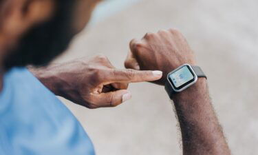 A smartwatch with a heart rate monitor can help athletes track their heart rates to keep them in a certain range.