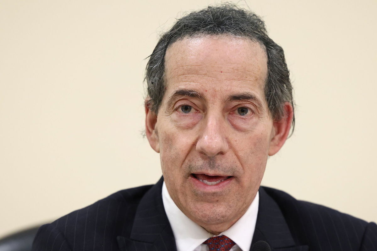 <i>Jemal Countess/Getty Images/File via CNN Newsource</i><br/>Rep. Jamie Raskin (D-MD) makes a statement during a roundtable discussion on Supreme Court Ethhics conducted by the Democrats of the House Oversight and Accountability Committee at the Rayburn House Office Building on June 11