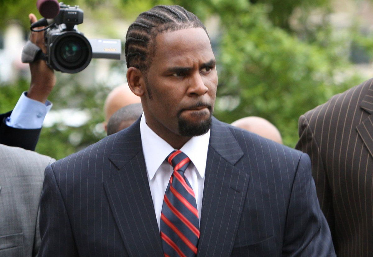 <i>Michael Tercha/Chicago Tribune//Getty Images/File via CNN Newsource</i><br />R. Kelly arrives at the Cook County Criminal Courts Building for his child pornography trial on May 20