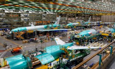 Boeing 777 freighters and 777X under construction at its Washington state factory.