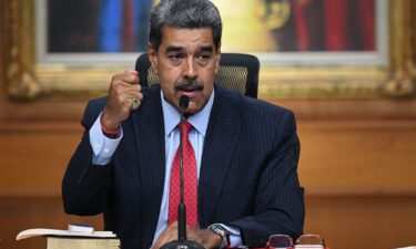 Venezuelan President Nicolas Maduro gestures talks about the election during a press conference with the international media in Caracas on July 31