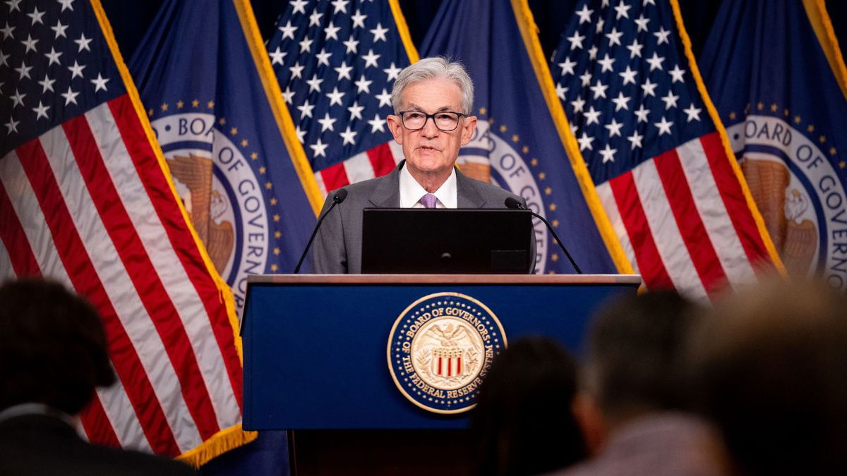 Federal Reserve Chair Jerome Powell speaks at a news conference on July 31 in Washington, DC.
