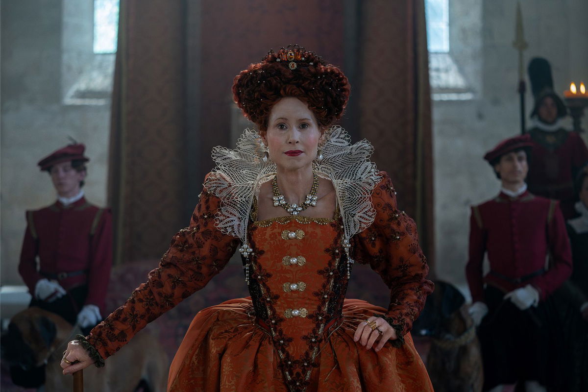 <i>Starz Entertainment via CNN Newsource</i><br/>Minnie Driver (“Queen Elizabeth I”) in “The Serpent Queen”