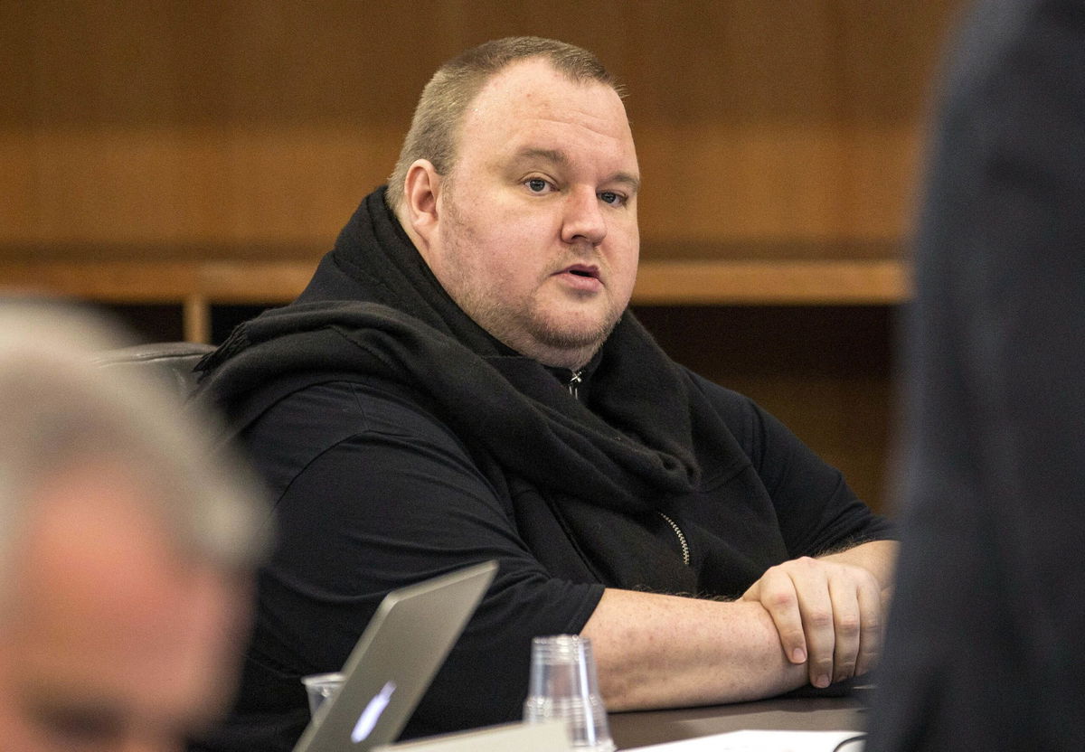 <i>Nigel Marple/Reuters via CNN Newsource</i><br/>German tech entrepreneur Kim Dotcom pictured at a court hearing in Auckland