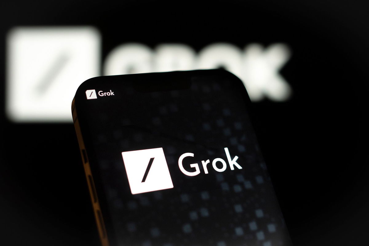 <i>Jaap Arriens/NurPhoto/Shutterstock via CNN Newsource</i><br/>The Grok AI logo is seen in this photo illustration taken on 06 November