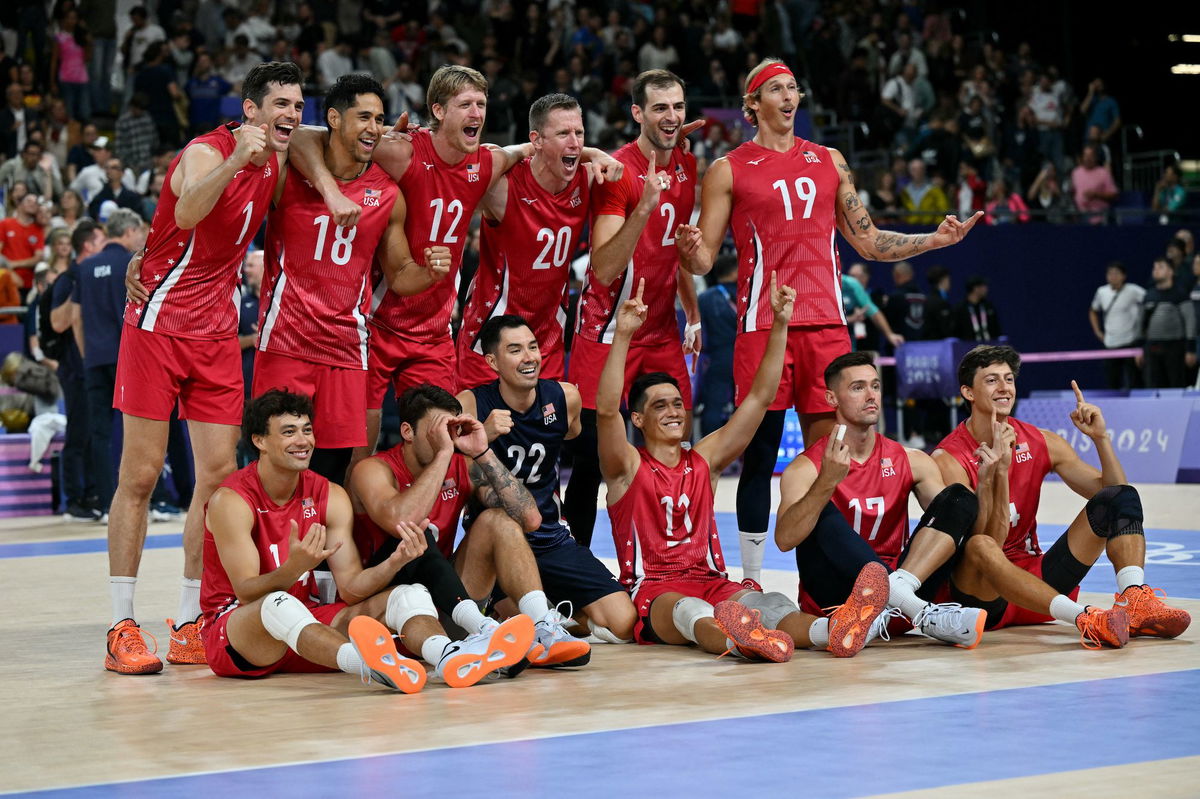 <i>Mateusz Slodkowski/Getty Images/File via CNN Newsource</i><br />David Smith seen in action during the Volleyball International Friendly Tournament match between the US and Poland ahead of the 2024 Paris Olympic Games.