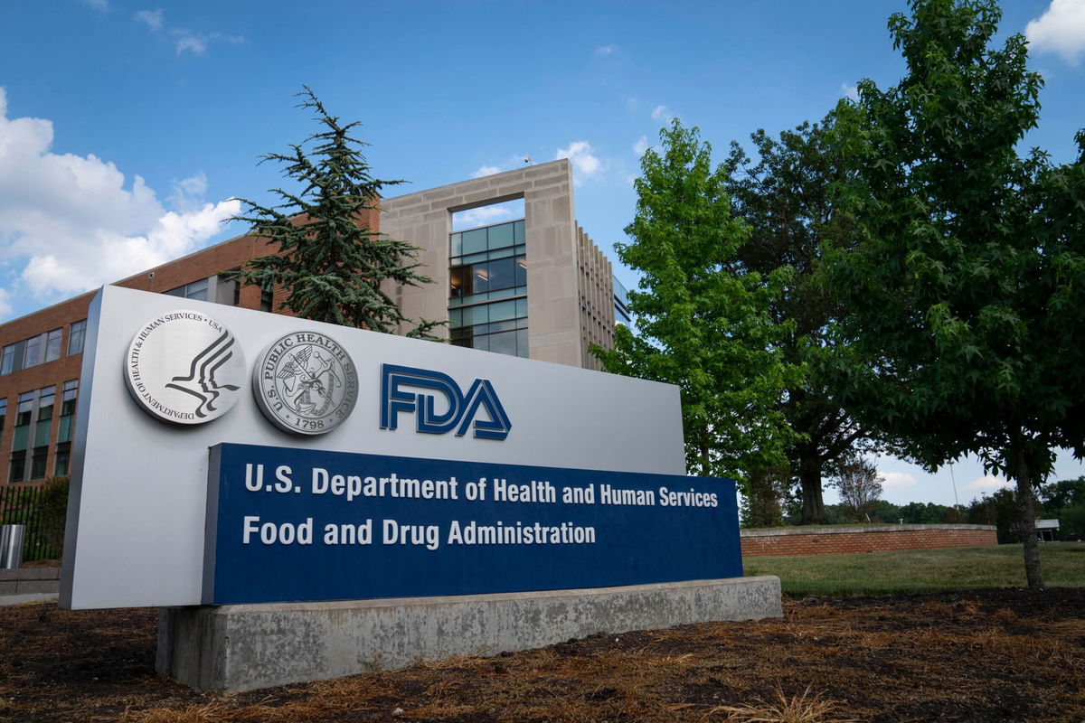 <i>Sarah Silbiger/Getty Images via CNN Newsource</i><br />A sign for the Food And Drug Administration is seen outside its headquarters on July 20