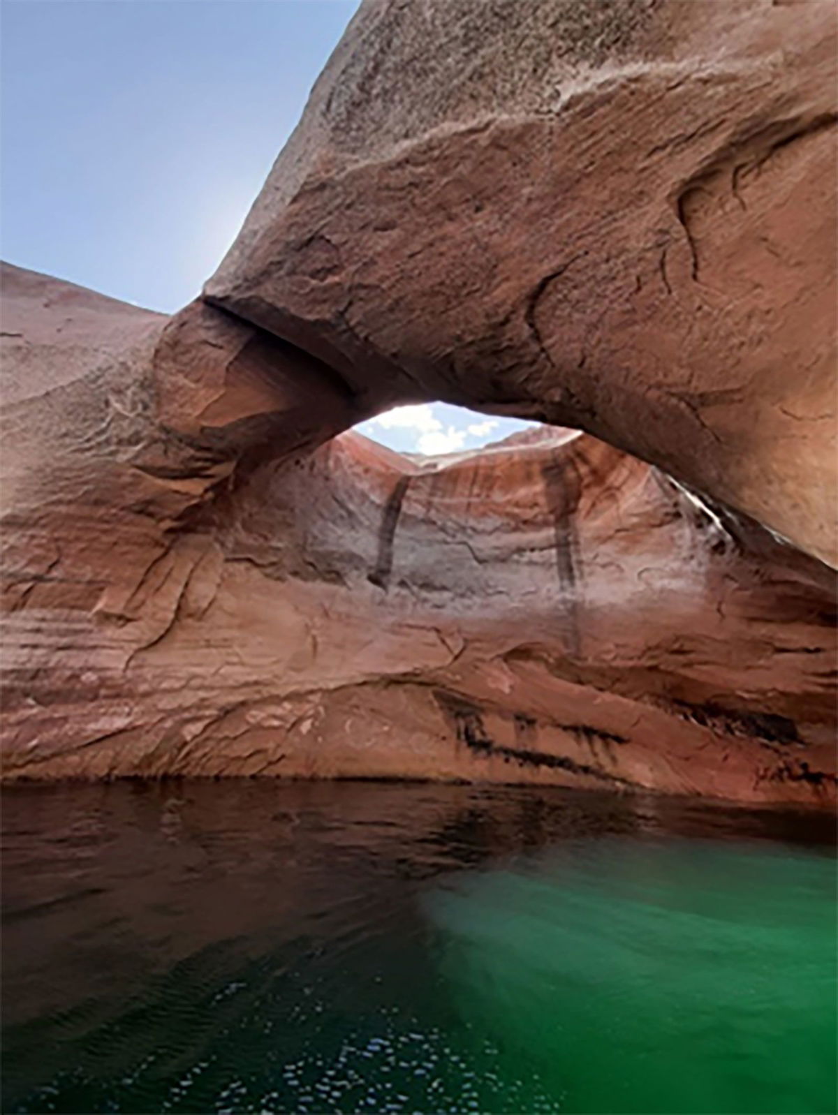 <i>National Park Service via CNN Newsource</i><br/>Glen Canyon's Double Arch area is seen on August 9 after the collapse a day earlier.