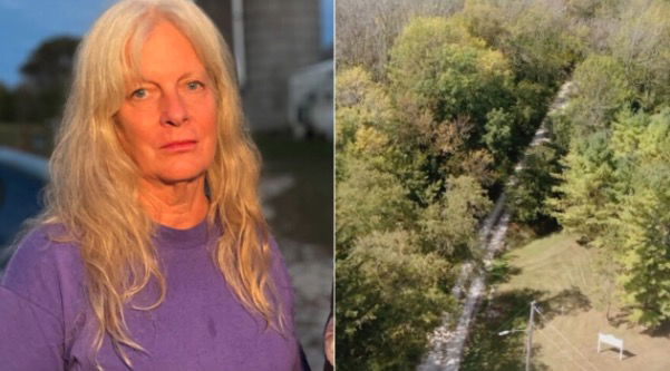 <i>WTMJ via CNN Newsource</i><br/>Kathy Hasselman works on her sister's farm just across the street from where the remains were found. She was there when investigators came and began surveying the wooded area.