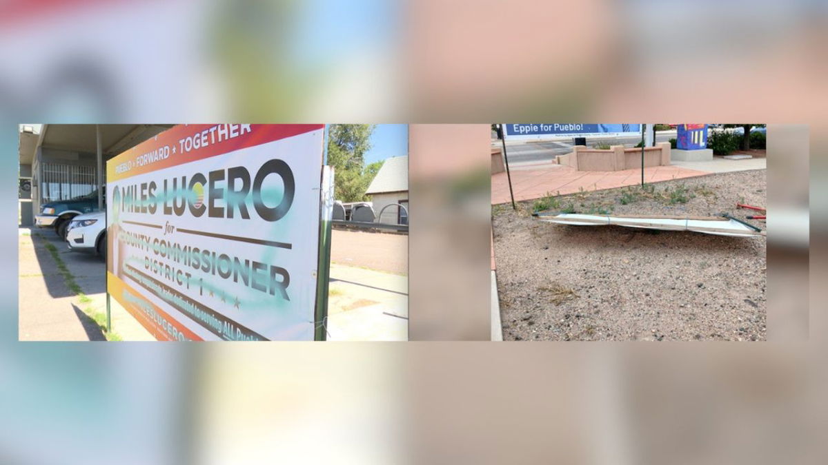 Vandals destroy campaign signs in Pueblo