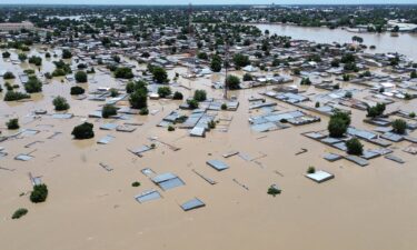 A flooded street in Maiduguri on Tuesday