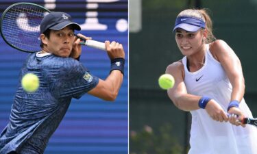 Mackenzie McDonald and Maria Mateas are into the second round of the US Open mixed doubles.