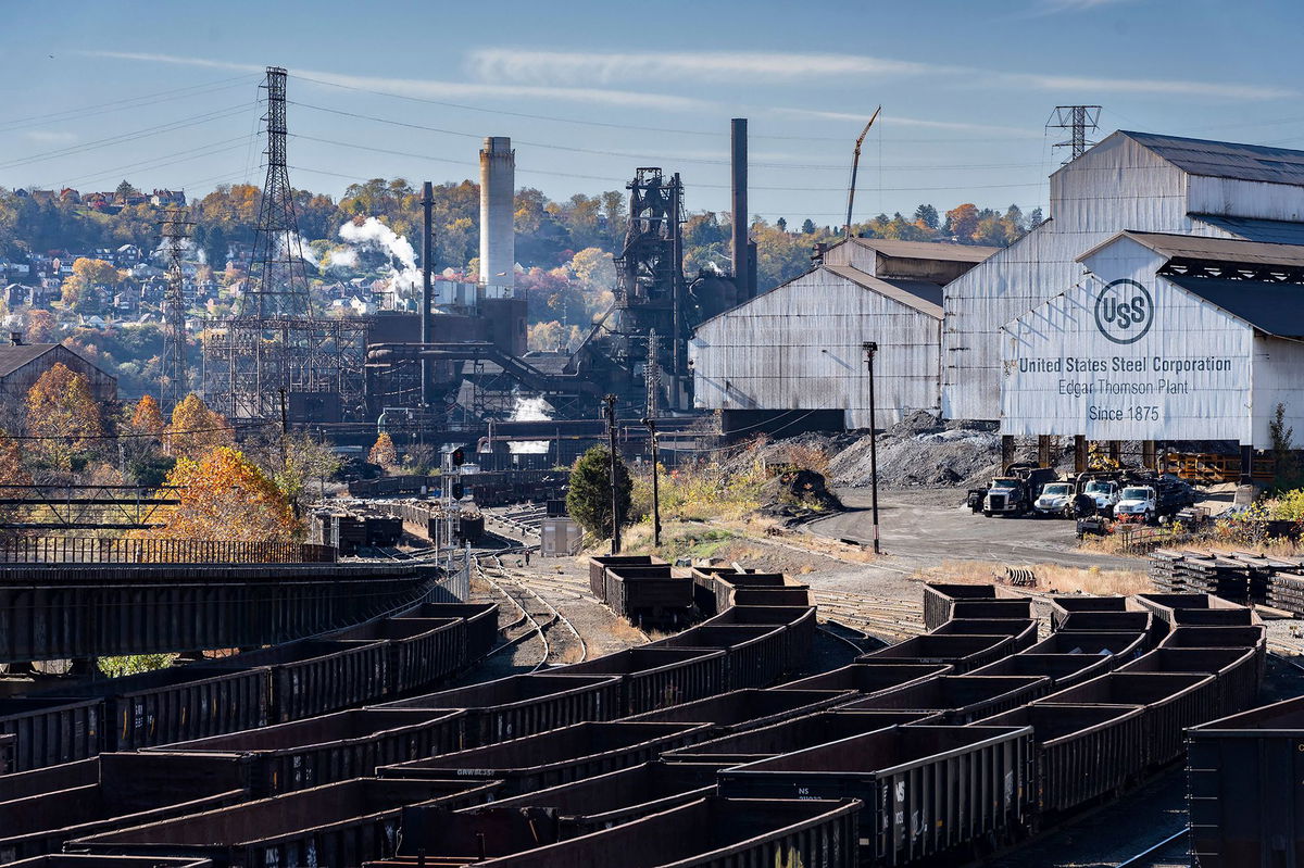 <i>Branden Eastwood/AFP/Getty Images via CNN Newsource</i><br />The Edgar Thomas Plant of the United States Steel Corporation in Braddock