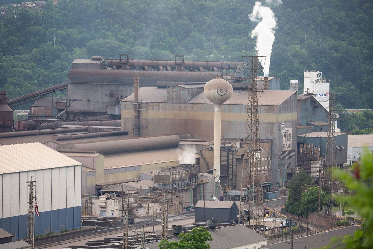 <i>Rebecca Droke/AFP/Getty Images via CNN Newsource</i><br />The US Steel Mon Valley Works Edgar Thomson Plant sits along the Monongahela River in Braddock