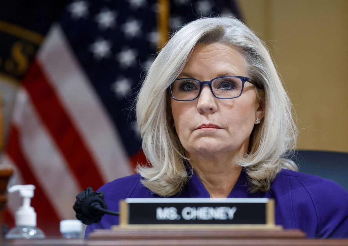 <i>Jonathan Ernst/Reuters/File via CNN Newsource</i><br/>Committee Vice Chair Rep. Liz Cheney (R-WY) attends the final meeting of the U.S. House Select Committee investigating the January 6 Attack on the U.S. Capitol