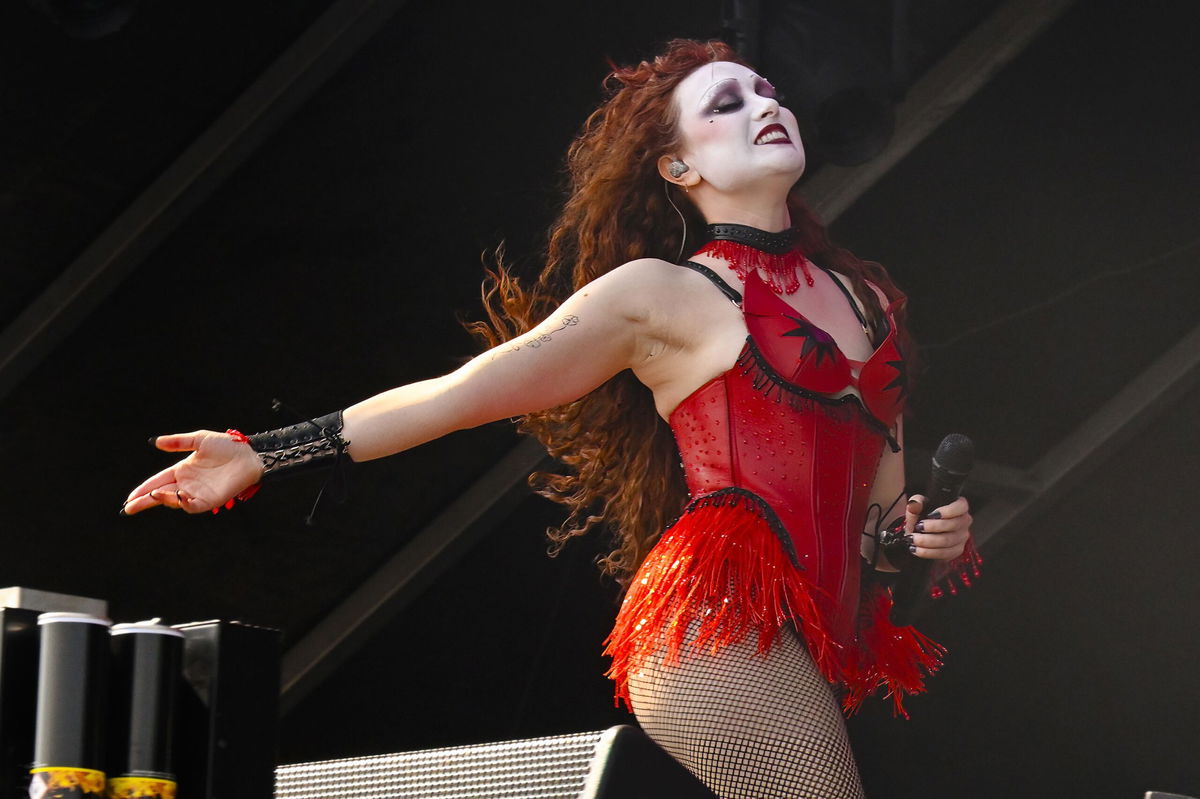 <i>Astrida Valigorsky/Getty Images via CNN Newsource</i><br/>Chappell Roan performs during the Boston Calling Music Festival in May.