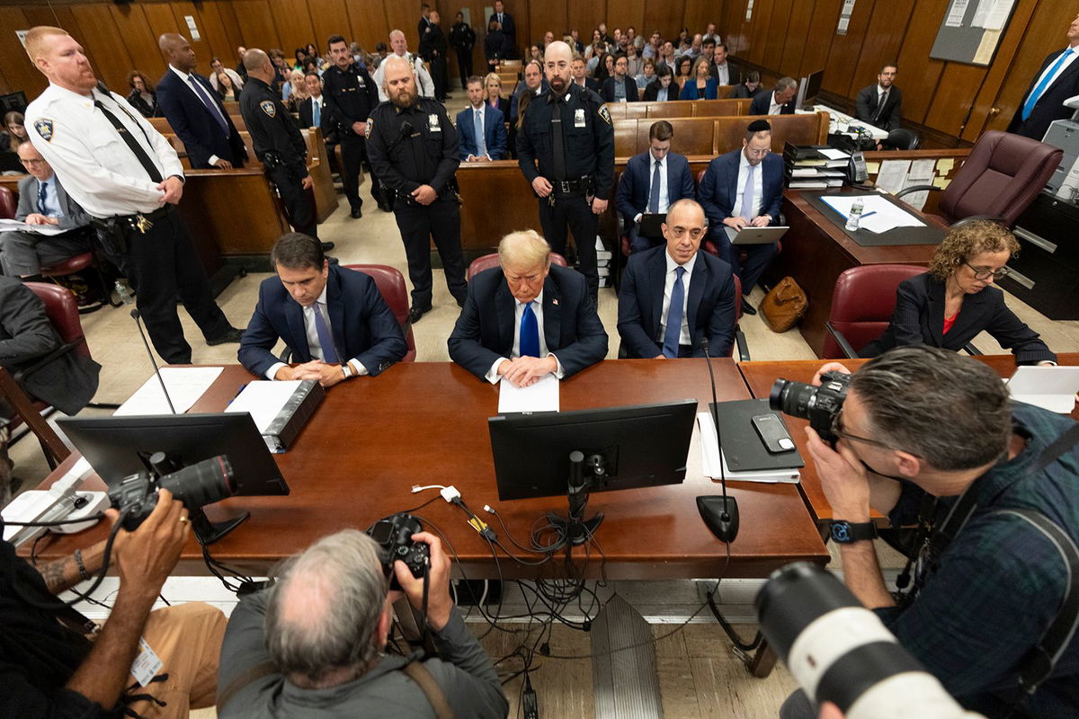 <i>Steven Hirsch/AP via CNN Newsource</i><br/>Former President Donald Trump appears at Manhattan criminal court during jury deliberations in his criminal hush money trial in New York