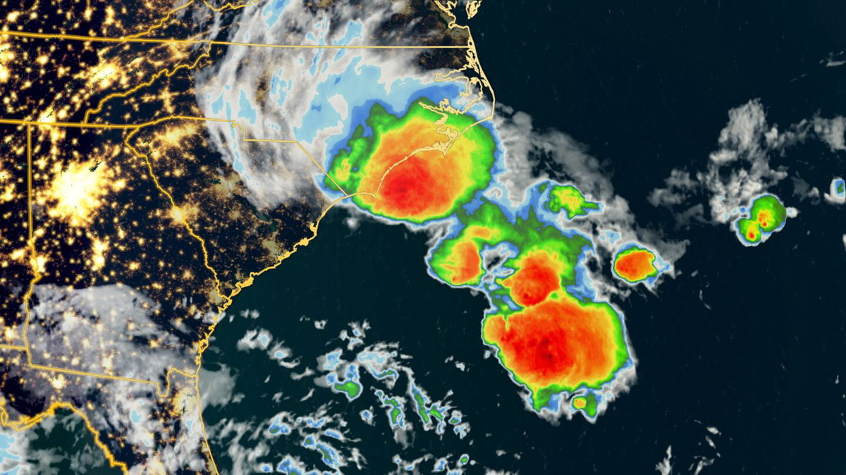 <i>CNN Weather via CNN Newsource</i><br/>Potential forecast track for Tropical Cyclone Eight.