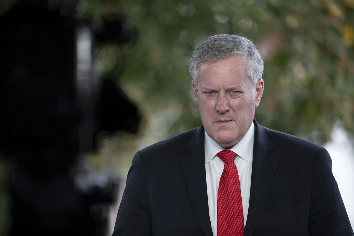 <i>Tasos Katopodis/Getty Images/File via CNN Newsource</i><br/>White House Chief of Staff Mark Meadows