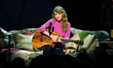 Taylor Swift performing at the 2011 CMA Awards in Nashville.